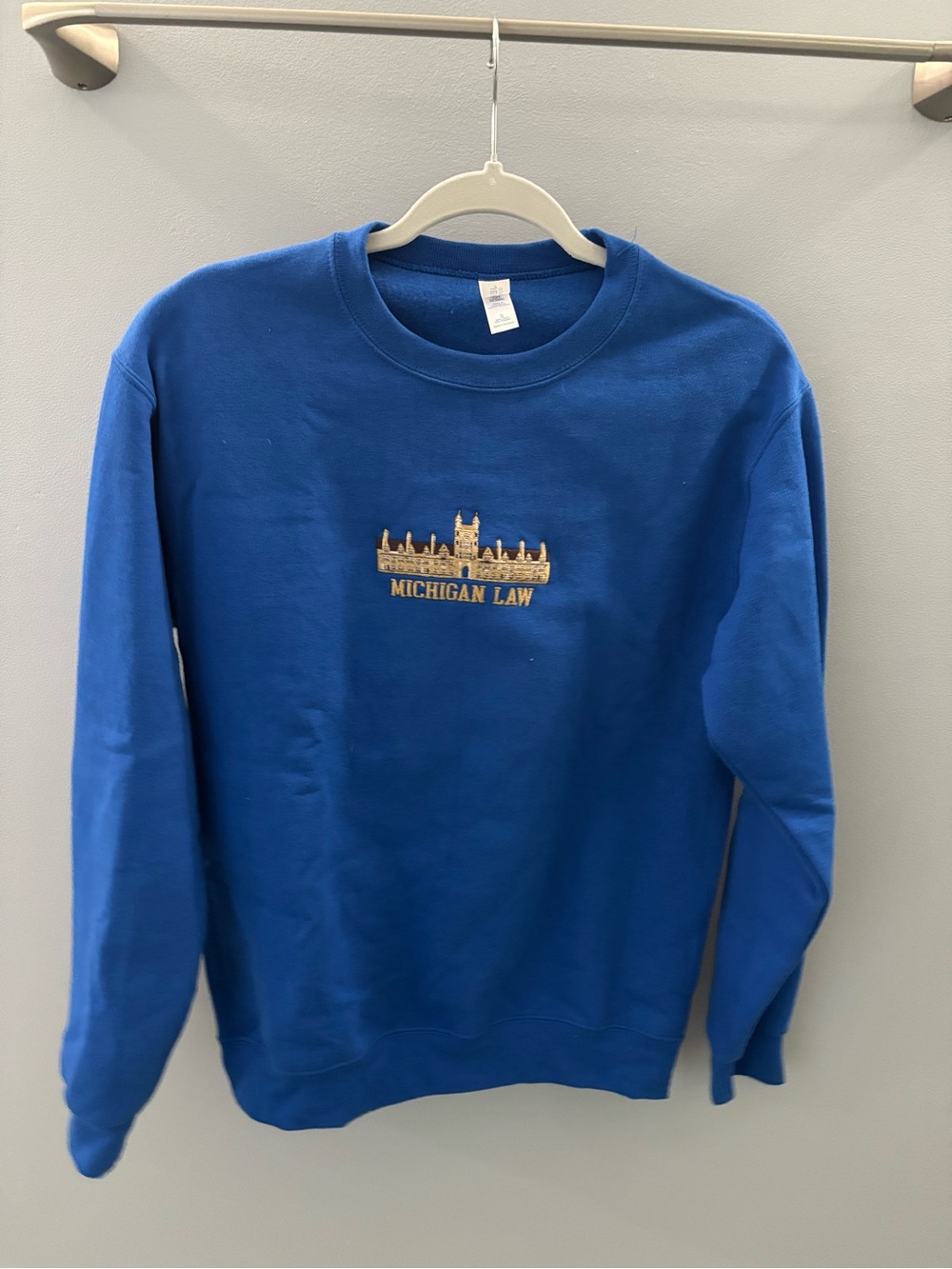 Jerzees Royal Blue Michigan Law Crewneck Sweatshirt
